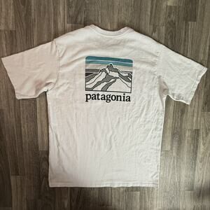 Patagonia Responsibili-Tee Shirt Small Regular Fit Recycled Cotton Logo Pocket